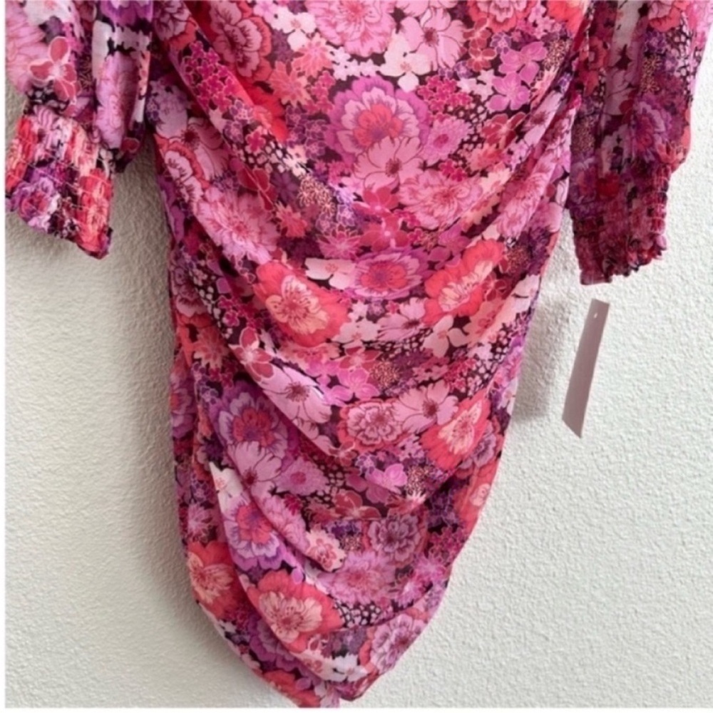 NWT For Love & Lemons Cheyenne Floral Long Sleeve Mini Dress - Picture 4 of 11